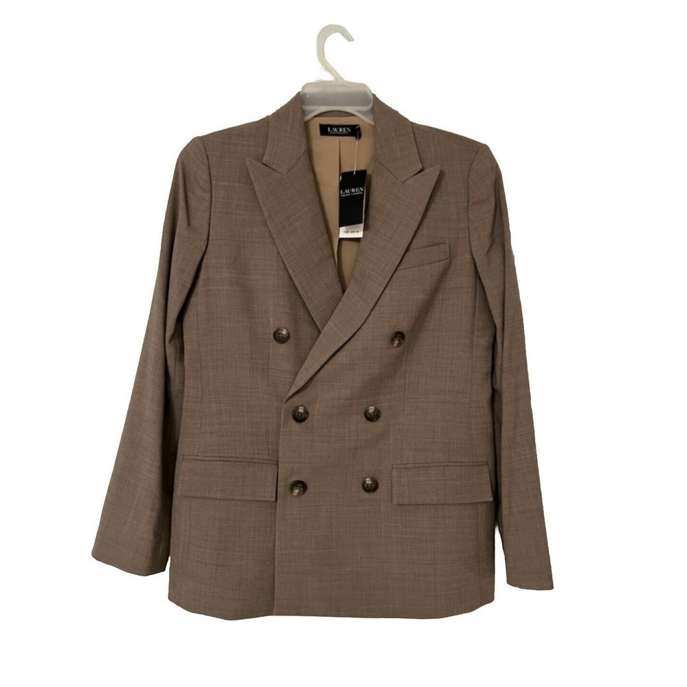 Lauren Ralph Lauren Double Breasted Blazer Women’s 8 Wool Lined Jacket New $345